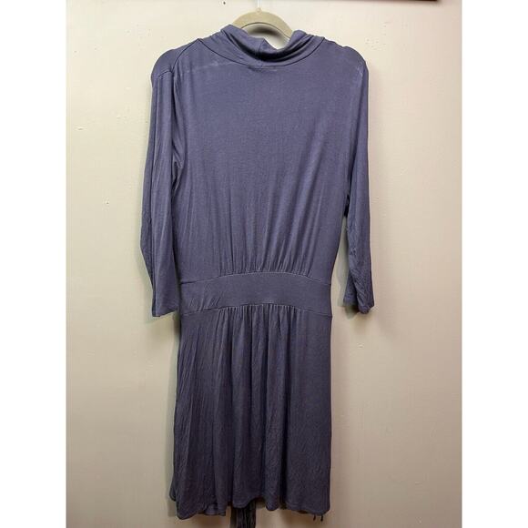 Fleur’t grey/lavender‎ tie front robe Womens Medium/Large Stretch Cozy - Picture 2 of 10